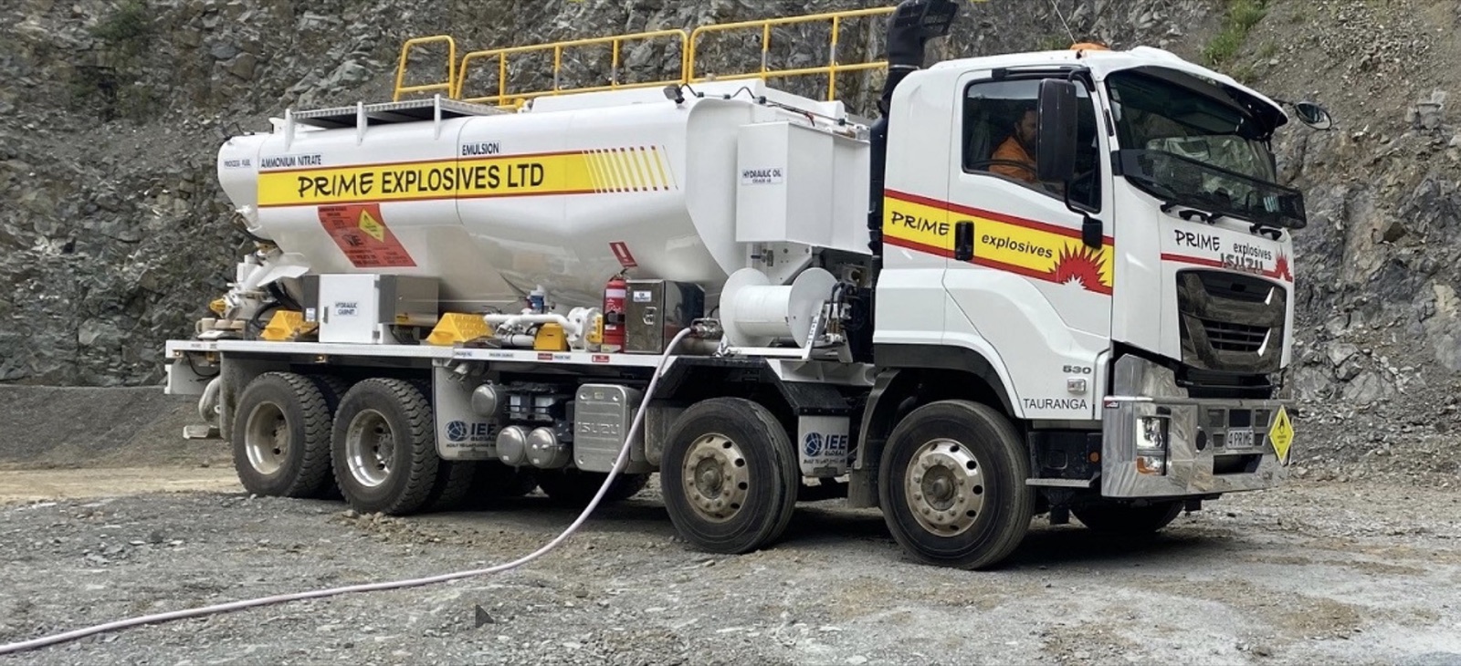 Prime Explosives new Isuzu C Series mobile mixing unit